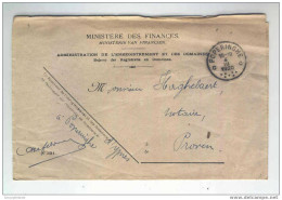 Lettre De Service En FRANCHISE POPERINGHE 1920 Vers Le Notaire Haghebaert à PROVEN Cachet RELAIS  --  EE413 - Zonder Portkosten