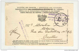 Carte De Service En FRANCHISE ARLON 1930 Vers Le Notaire Moulin à IXELLES   --  EE404 - Franchigia