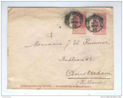 Enveloppe Fine Barbe 10 C + TP 58 Fine Barbe BRUXELLES 1902 - TARIF PREFERENTIEL 20 C Vers Pays-Bas  --  GG993 - Enveloppes