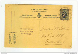 Entier Postal 50 C Lion Héraldique Avec Réponse TRILINGUE DE PANNE   --  GG962 - Cartes Postales 1909-1934