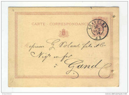 Entier Postal à 5 C Chiffre Cachet Double Cercle CHATELET 1874 - Origine Manuscrite CHATELINEAU , Dumont § Co  --  GG823 - Postcards 1871-1909