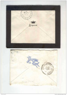 2 Lettres TP 30,32 Pour La Comtesse D'URSEL Ou Melle De ROUILLE - Versos Jolymont = BOISTFORT Et ORMEIGNIES   --  GG877 - 1869-1883 Léopold II