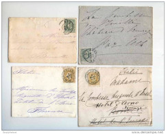 4 Lettres TP 30 Et 32 Pour La Comtesse D'URSEL Ou Melle De ROUILLE - Versos 4 Couronnes Différentes   --  GG875 - 1869-1883 Léopold II