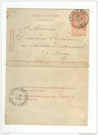 Entier Carte-Lettre Fine Barbe 10 C Cachet Simple Cercle SENEFFE 1897 Vers FELUY-ARQUENNES - Signé Vertongen  --  GG839 - Postbladen