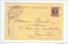Entier Postal 15 C Houyoux Petit Simple Cercle MARBAIS 1923 - Cachet Privé Notaire Kumps   --  GG640 - Tarjetas 1909-1934