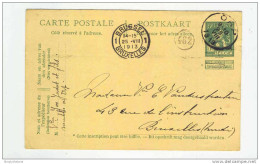 Entier Postal 5 C Pellens Simple Cercle ORP 1913 - Cachet Privé Veuve Jadot Et Fils , Meubles   --  GG639 - Briefkaarten 1909-1934