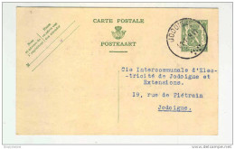 Entier Postal 35 C Sceau De L'Etat JODOIGNE 1938 - Cachet Administration Communale De LATHUY   --  GG642 - Cartes Postales 1934-1951