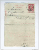 Carte-Lettre 10 C Grosse Barbe MORHET 1905 Vers Notaire ST HUBERT - Origine Manuscrite Pierlot , Fermier à SURE  - GG502 - Carte-Lettere