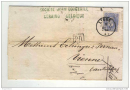 Lettre TP No 31 Cachet Double Cercle LIEGE 1873 Vers VIENNE Autriche  - TARIF PREFERENTIEL  --  JJ256 - 1869-1883 Léopold II