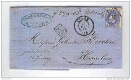 Lettre TP No 31 Points 217 LIEGE 1872 Vers Pays - Bas - TARIF PREFERENTIEL   --  JJ262 - 1869-1883 Léopold II