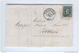 Lettre TP No 30 Cachet à Points 375 VIELSALM 1872 - Signé Ypult  --  COL214 - 1869-1883 Léopold II