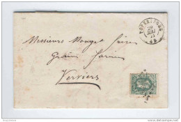 Lettre TP No 30 Cachet à Points 299 Indistinct POPERINGHE 1871 - Cachet Intér. Camerlynck , Meunier à PROVEN  --  COL211 - 1869-1883 Léopold II