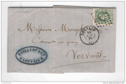 Lettre TP No 30 Cachet à Points 226 LOUVAIN 1870 - Cachet Et Entete Moulins Economiques Gilbert   --  COL206 - 1869-1883 Léopold II