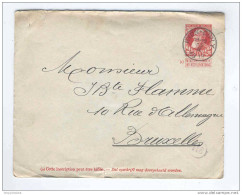 Enveloppe 10 C Grosse Barbe HYON CIPLY 1913 Vers Bruxelles   -- HH/517 - Enveloppes