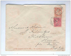 Enveloppe 10 C Fine Barbe + TP 58 BRUXELLES 1900 Vers Hollande - Tarif PREFERENTIEL 20 C  -- HH/515 - Briefe