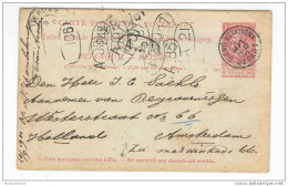 Entier Postal 10 C Fine Barbe GAND STATION 1901 Vers NL - Nombreux Cachets De Facteur à L'Arrivée   -- HH/493 - Cartes Postales 1871-1909