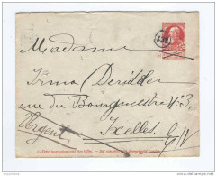 Enveloppe 10 C Grosse Barbe De BRUXELLES 1913 En Ville - Cachet Mécanique Au Verso , Annulation FACTEUR 439   -- HH/516 - Covers