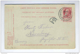 Entier Postal No 40 10 C Grosse Barbe Avec Réponse Neuve ANVERS 1913 Vers Allemagne   -- HH/502 - Cartoline 1871-1909