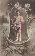 ENFANTS - Envoi D'un Petite Garçon - Fantaisie - Petit Garçon Et Des Fleurs - Carte Postale Ancienne - Portretten