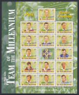 EIRE IRELAND 1999  MILLENIUM FOOTBALL TEAM SHEETLET  HIBERNIAN CAT. 918-932  U.M. - Neufs