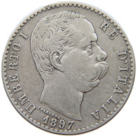 ITALY 2 LIRE 1897 Umberto I (1878-1900) #t144 0063 - 1878-1900 : Umberto I