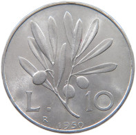 ITALY 10 LIRE 1950  #a051 0437 - 10 Lire