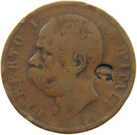 ITALY 10 CENTESIMI 1894 R UMBERTO I. 1878-1900 COUNTERMARKED 1 #a008 0053 - 1878-1900 : Umberto I.