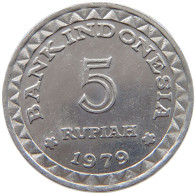 INDONESIA 5 RUPIAH 1979  #s069 0139 - Indonésie