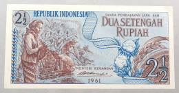 INDONESIA 2 1/2 RUPIAH 1961  #alb051 0313 - Indonesia