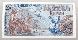 INDONESIA 2 1/2 RUPIAH 1961  #alb051 0311 - Indonésie