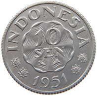 INDONESIA 10 SEN 1951  #s079 0269 - Indonesia