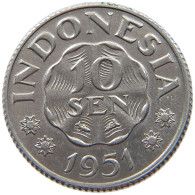 INDONESIA 10 SEN 1951  #s069 0003 - Indonésie