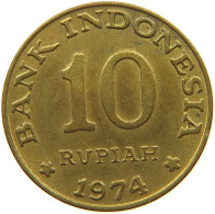 INDONESIA 10 RUPIAH 1974  #s080 0559 - Indonésie