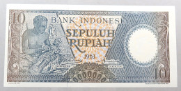 INDONESIA 10 RUPIAH 1963  #alb051 0315 - Indonésie