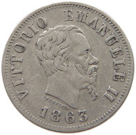 ITALY 50 CENTESIMI 1863 T Vittorio Emmanuele II. (1861-1878) #t144 0303 - 1861-1878 : Vittoro Emanuele II