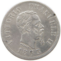 ITALY 50 CENTESIMI 1863 N Vittorio Emanuele II. 1861 - 1878 #s049 0613 - 1861-1878 : Vittoro Emanuele II