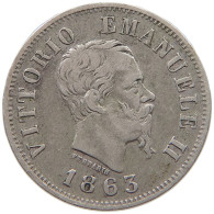 ITALY 50 CENTESIMI 1863 M Vittorio Emanuele II. 1861 - 1878 #c036 0223 - 1861-1878 : Vittoro Emanuele II