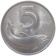 ITALY 5 LIRE 1967  #a089 0109 - 5 Lire