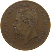 ITALY 5 CENTESIMI 1861 B Vittorio Emmanuele II. (1861-1878) RARE #t145 0503 - Andere & Zonder Classificatie