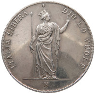 ITALY STATES LOMBARDY 5 LIRE 1848 M Provisional Government #t012 0055 - Lombardije-Venetië