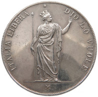 ITALY STATES LOMBARDY 5 LIRE 1848 M Provisional Government #t012 0055 - Lombardo-Veneto