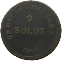 ITALY STATES FIRENZE 2 SOLDI 1805  #t060 0443 - Sonstige & Ohne Zuordnung