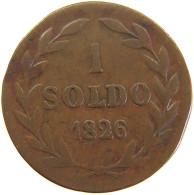 ITALY STATES LUCCA SOLDO 1826  #t016 0451 - Lucca