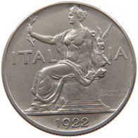 ITALY LIRA 1922 Vittorio Emanuele III. (1900 - 1946) #s002 0005 - 1900-1946 : Victor Emmanuel III & Umberto II