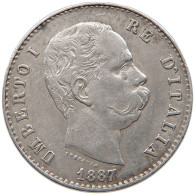 ITALY LIRA 1887 UMBERTO I. 1878-1900 #t143 0559 - 1878-1900 : Umberto I