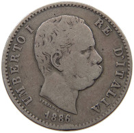 ITALY LIRA 1886 R UMBERTO I. 1878-1900 #a090 0885 - 1878-1900 : Umberto I