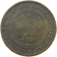 ITALY STATES SARDINIA 5 CENTESIMI 1826 Carlo Felice 1821-1831 #a041 0387 - Piemont-Sardinien-It. Savoyen