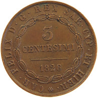 ITALY STATES SARDINIA 3 CENTESIMI 1826 BOLOGNA Carlo Felice 1821-1831 #t016 0259 - Piemonte-Sardegna, Savoia Italiana