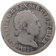 ITALY STATES SARDINIA 50 CENTESIMI 1825 Carlo Felice 1821-1831 #t162 0267 - Piemonte-Sardinië- Italiaanse Savoie