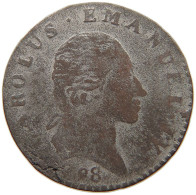 ITALY STATES SARDINIA 2.6 SOLDI 1798 CARLO EMANUELE IV. (1796-1802) #t107 0423 - Piemont-Sardinien-It. Savoyen